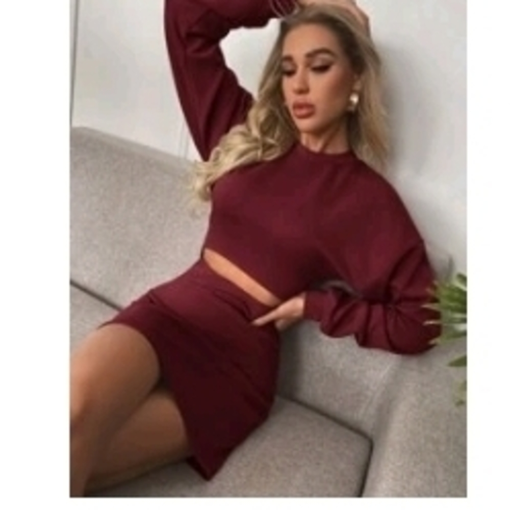 Drop Shoulder Bodycon Cut Out Dress Size L